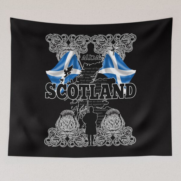 Item preview, Scotland Scottish Piper Thistle Flags and Map designed and sold by REAL IRISH GIFTS.