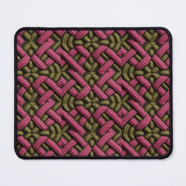 Item preview, Bold Braided Bliss: Pink and Olive Green Knitted Texture Design" designed and sold by David Balzen.