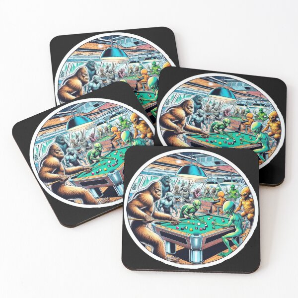 Artikelvorschau, Billard spielen | Bigfoot und Aliens | Ufo | Glauben entworfen und verkauft von ShopCoolStop.