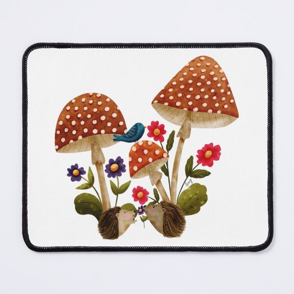 Item preview, Hedgehog Couple, Magic Mushrooms, Flowers designed and sold by Lavender Mint Graphics.