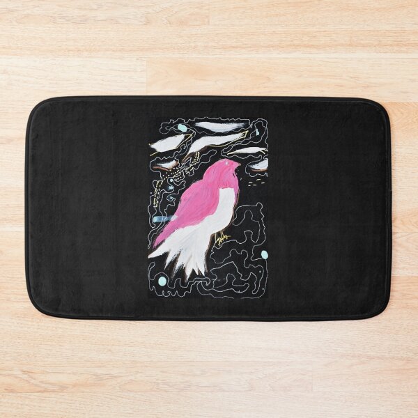 Item preview, Pink bird on black paper designed and sold by FoxGlove5.