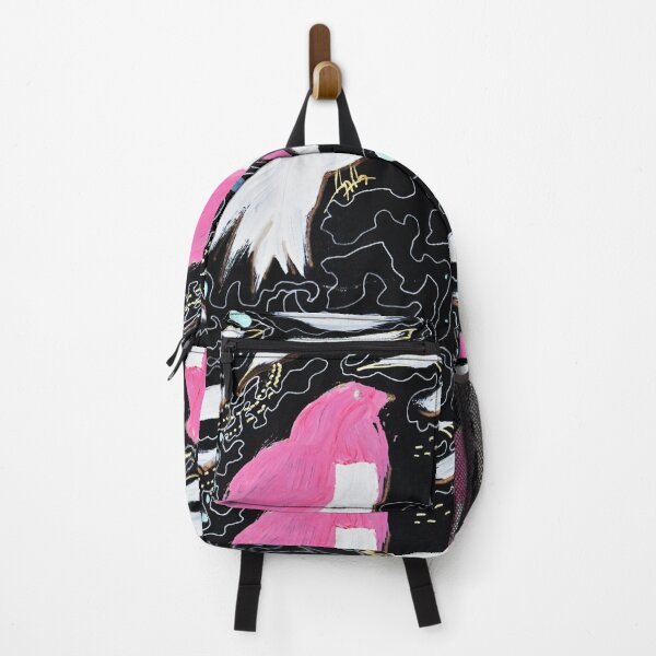 Item preview, Pink bird on black paper designed and sold by FoxGlove5.