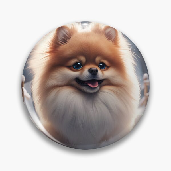 Item preview, Cute Mini Pomeranian Playing In The Snow designed and sold by MoriFantasy.