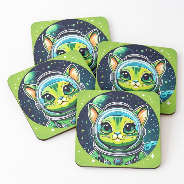 Item preview, Cute alien cat astronaut designed and sold by NurjanBR.