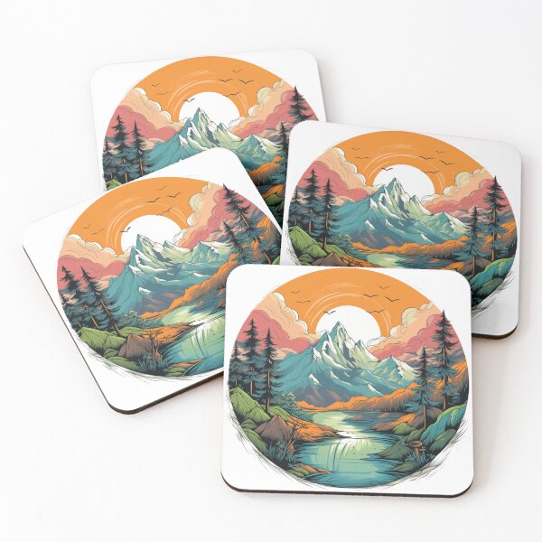Item preview, Mountains Nature Landscape designed and sold by NicolasGlowArt.