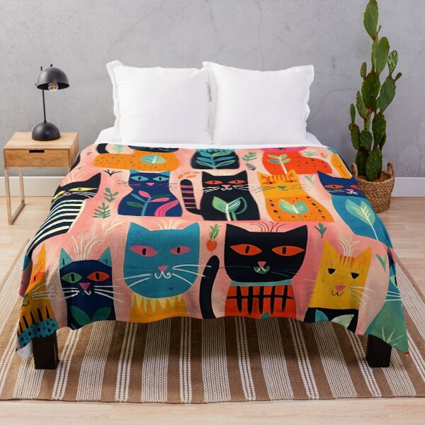 Item preview, Colorful cat collage print designed and sold by dcrc.