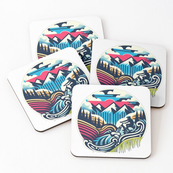 Item preview, Ride the Peaks mountain biking logo designed and sold by VistaMar.