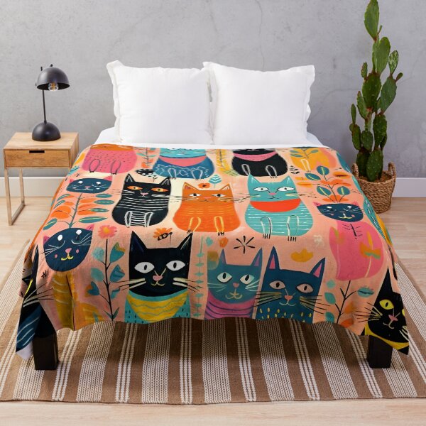 Item preview, colorful cat collage print designed and sold by dcrc.