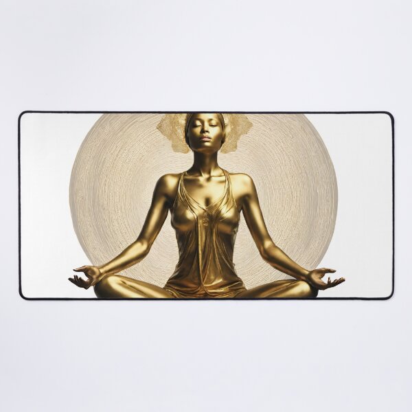 Item preview, Golden woman meditating designed and sold by MyCraftForYOU.