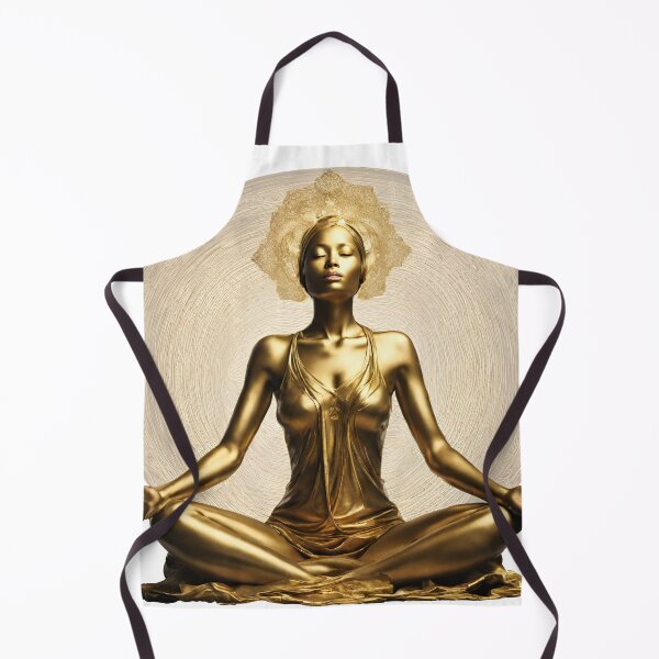 Item preview, Golden woman meditating designed and sold by MyCraftForYOU.