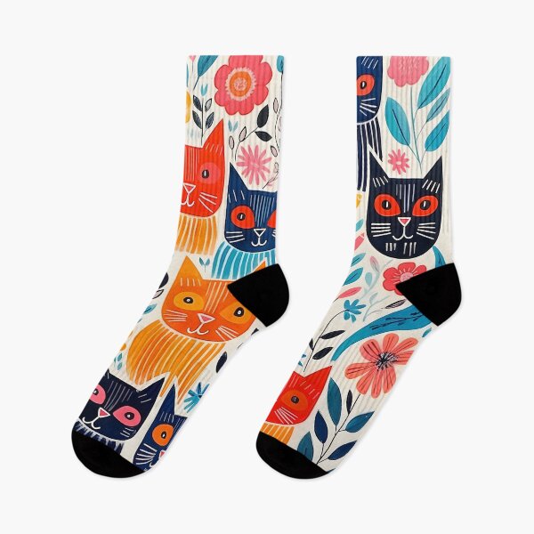 Item preview, colorful cat collage print designed and sold by dcrc.