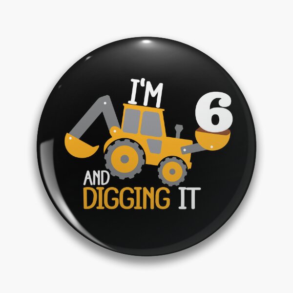 Artikelvorschau, Bau-Geburtstag Digging It: 6. Geburtstag auf Schwarz entworfen und verkauft von sweetbelle.