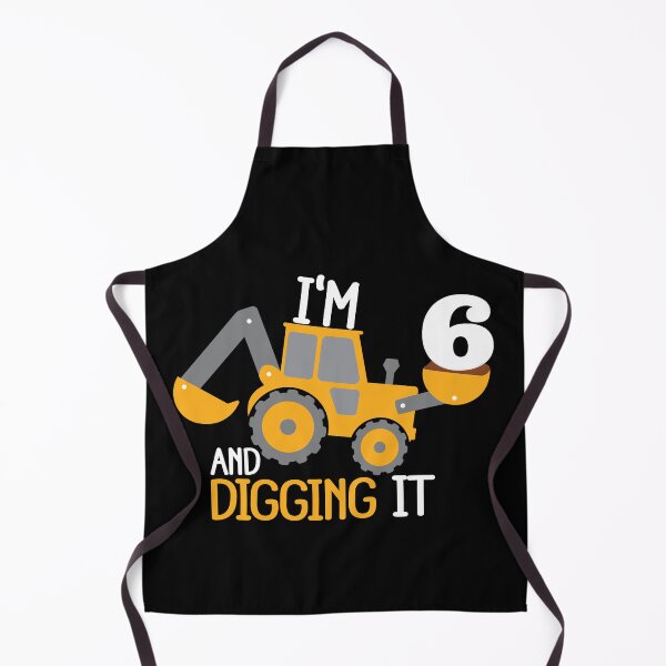 Item preview, Construction Birthday Digging It: 6th Birthday on Black designed and sold by sweetbelle.