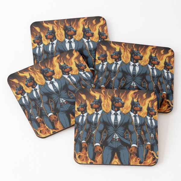 Item preview, businessmen dogs in flames designed and sold by JK-motivation.