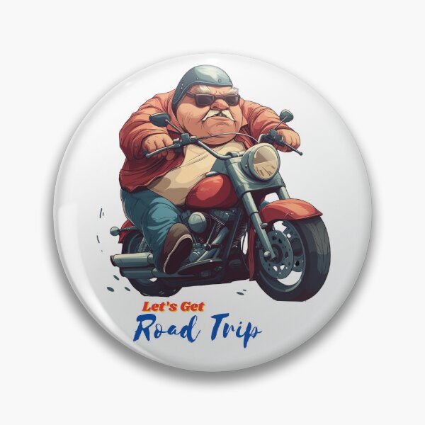 Item preview, fat man riding a motorcycle designed and sold by Witoon077.