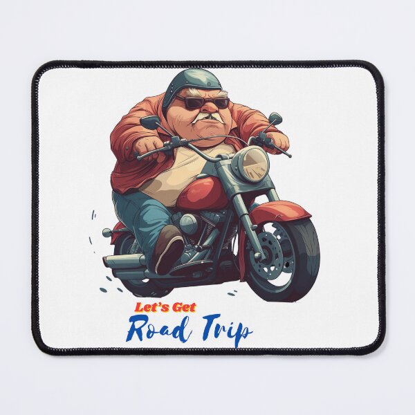 Item preview, fat man riding a motorcycle designed and sold by Witoon077.