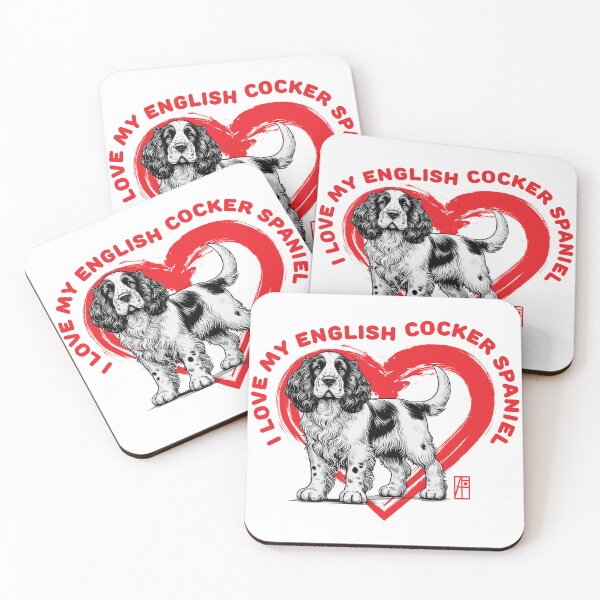 Item preview, I Love My English Cocker Spaniel - I Love my dog - Energetic dog designed and sold by ArtProjectShop.