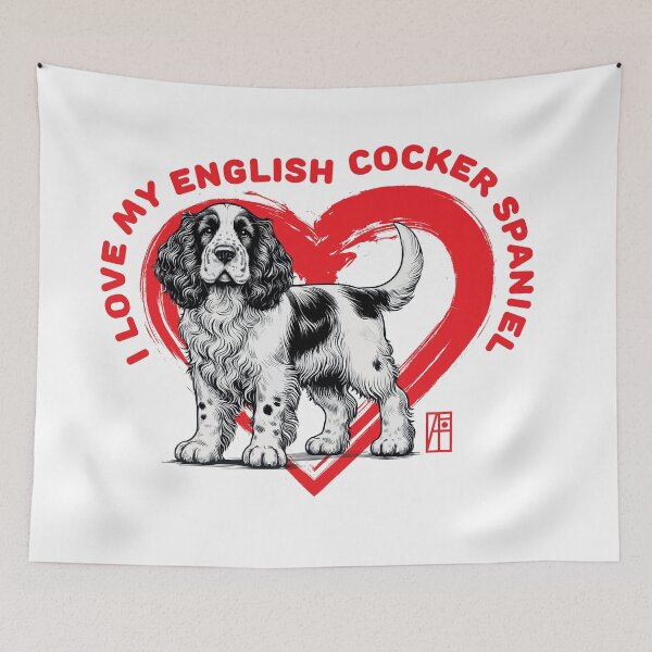 Item preview, I Love My English Cocker Spaniel - I Love my dog - Energetic dog designed and sold by ArtProjectShop.