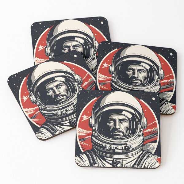 Item preview, Portrait of an astronaut against the background of the starry sky designed and sold by NurjanBR.