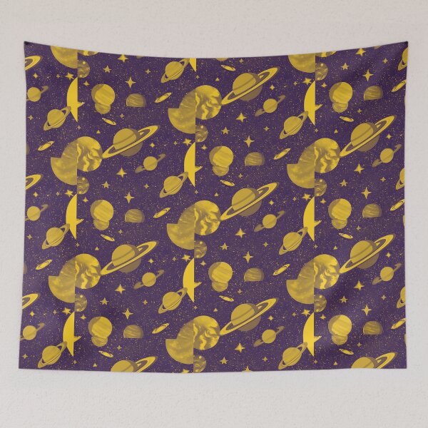 Item preview, Planetarium - cosmic dust pattern in goldish designed and sold by CushyNest.