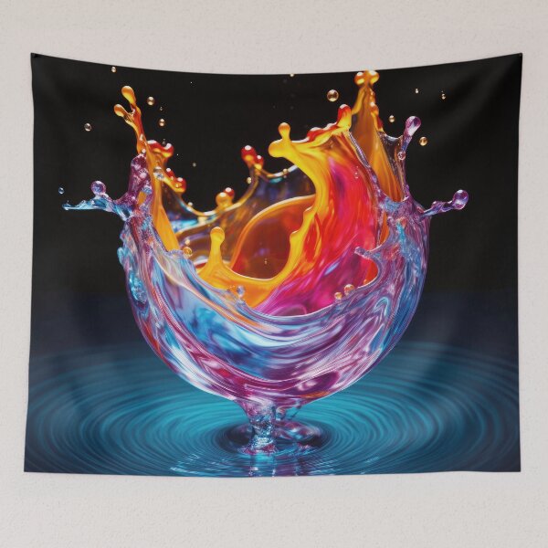 Item preview, Vivid colour water drop hitting water to create a splash designed and sold by Graphics By Craig.