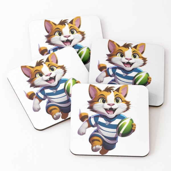 Item preview, Cat Playing Rugby  designed and sold by neworionsOrions.