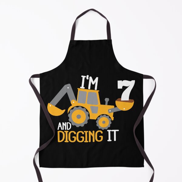 Item preview, Construction Birthday Digging It: 7th Birthday on Black designed and sold by sweetbelle.