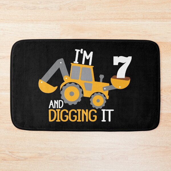 Item preview, Construction Birthday Digging It: 7th Birthday on Black designed and sold by sweetbelle.