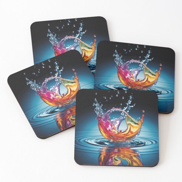Item preview, Vivid colour water drop hitting water to create a splash designed and sold by Graphics By Craig.