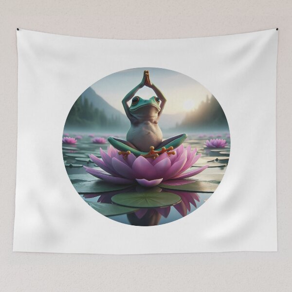 Item preview,  Relax & Chill frog in the lotus pond designed and sold by Toms Tee.
