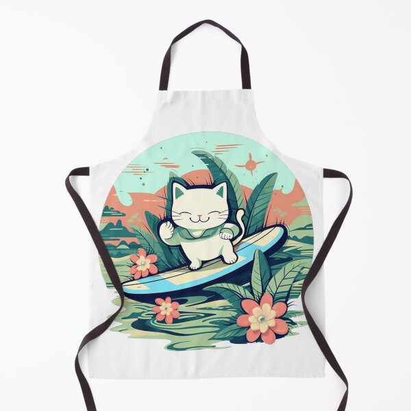 Item preview, Happy Surf Kitty Floral designed and sold by Kona Cat Creationz.