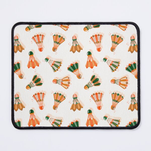 Item preview, Badminton Birdies – Pink & Green on White designed and sold by Cat Coquillette.