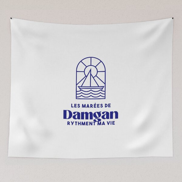 Item preview, Damgan the tides punctuate my life - Brittany Morbihan 56 Sea Holidays Beach designed and sold by Burning Dog.