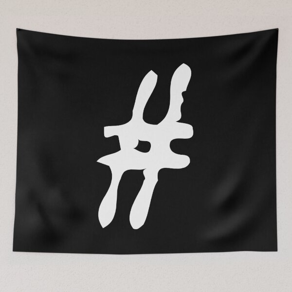 Item preview, Metaforyou Hashtag Icon in White designed and sold by metaforyou.