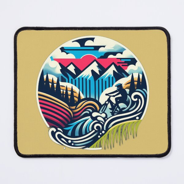 Item preview, Ride the Peaks mountain biking logo designed and sold by VistaMar.