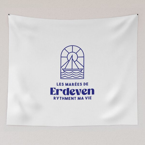 Item preview, Erdeven the tides punctuate my life - Brittany Morbihan 56 Sea Holidays Beach designed and sold by Burning Dog.