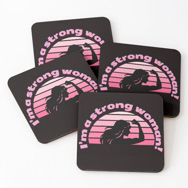 Item preview, I'm a strong Woman! Pink retro sunset designed and sold by PrinceskiKinii.
