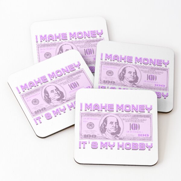 Item preview, I make money... it's my hobby (purple) designed and sold by Alien-Theory.