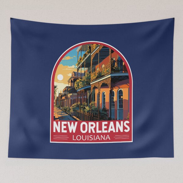 Item preview, New Orleans Louisiana Travel Art Emblem designed and sold by KrisSidDesigns.