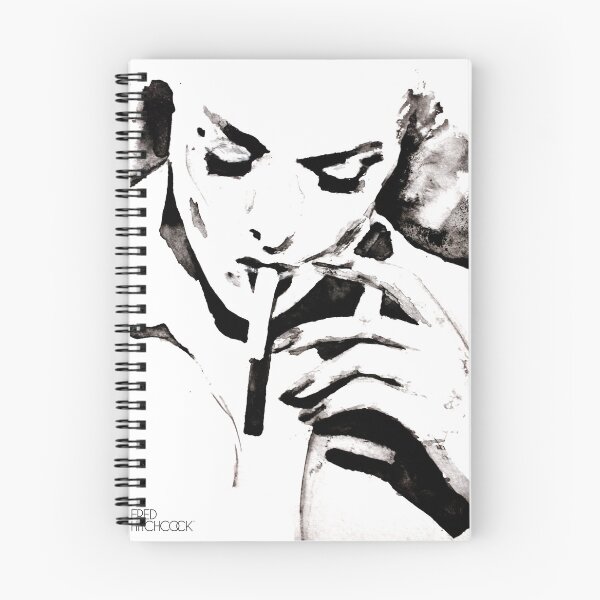 Item preview, Tippi Hedren in Hitchcock Birds with cigarette watercolor portrait designed and sold by Agathokakological (adj).