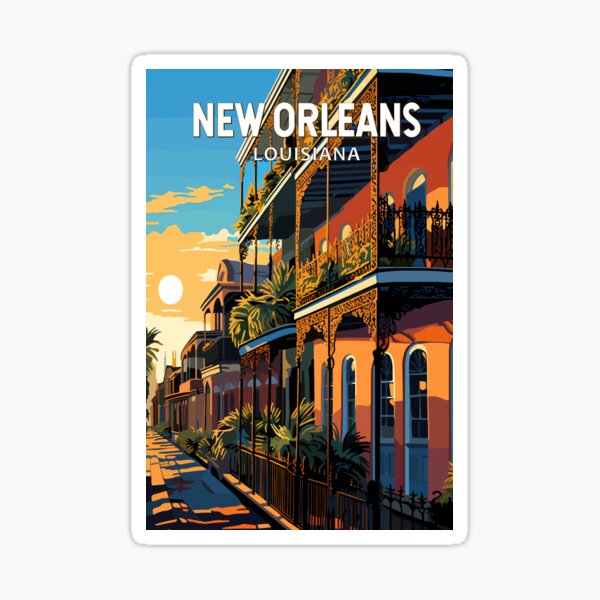 Item preview, New Orleans Louisiana Travel Art Vintage designed and sold by KrisSidDesigns.