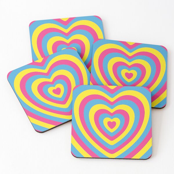 Item preview, Concentric Heart Cyan Magenta and Yellow Colors designed and sold by LinDraws.
