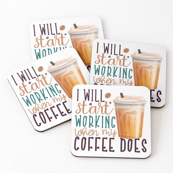Artikelvorschau, Ich fange an zu arbeiten, wenn mein Kaffee fertig ist entworfen und verkauft von Artifylab.