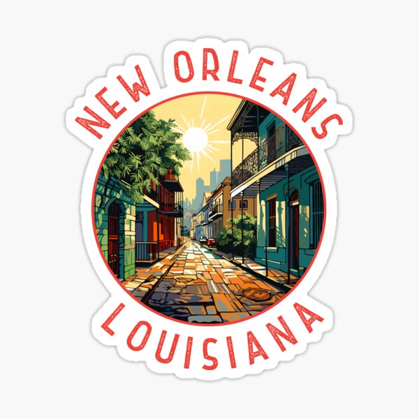 Item preview, New Orleans Louisiana Retro Distressed Circle designed and sold by KrisSidDesigns.