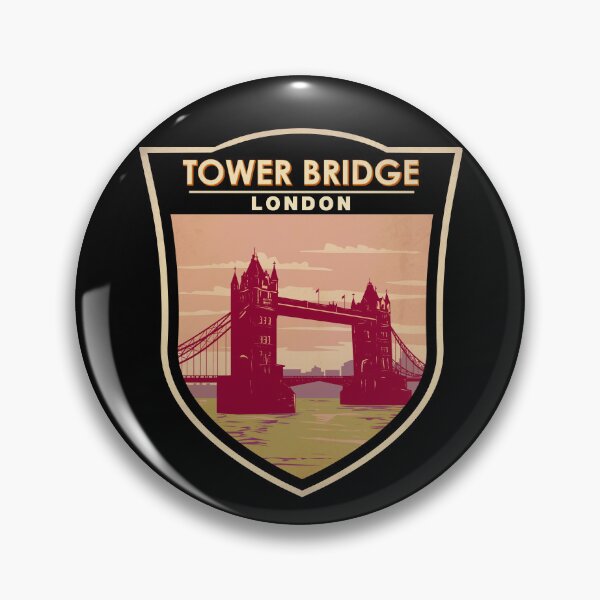 Item preview, Tower Bridge London Travel Art Badge designed and sold by KrisSidDesigns.