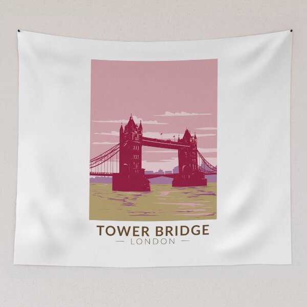 Item preview, Tower Bridge London Travel Art Vintage designed and sold by KrisSidDesigns.