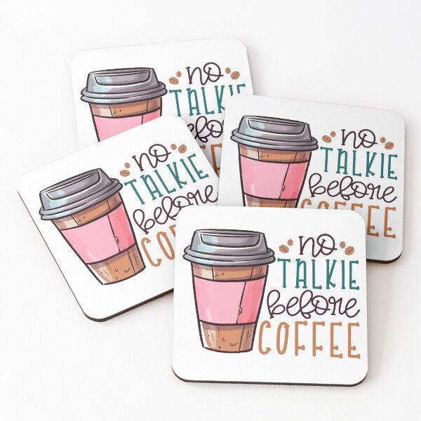 Item preview, No talkie before coffee  designed and sold by Artifylab.