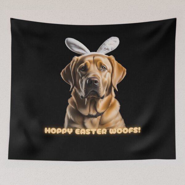 Item preview, Hoppy Easter Woofs Bunny Ears and Labrador designed and sold by Paula-Ziolek.