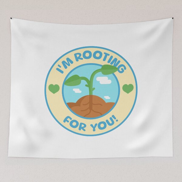 Item preview, I'm Rooting For You! Funny Plant Joke Pun designed and sold by PMCreative.