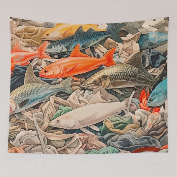 Item preview, Fish Pollution  designed and sold by TopRBArtist.